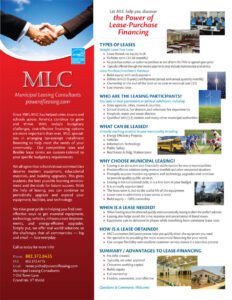 Mlc Brochure On Leasing Information. - Kimtek Corporation Mlc Brochure On Leasing Information.
