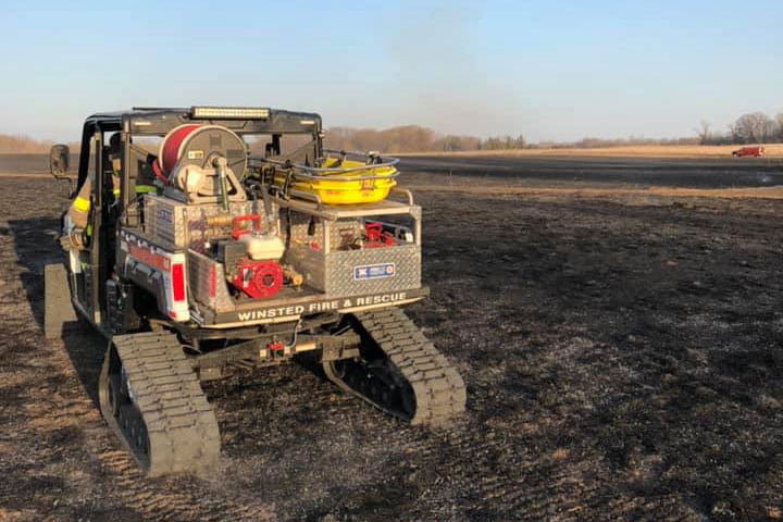 Brush Fire UTV unit after a fire.