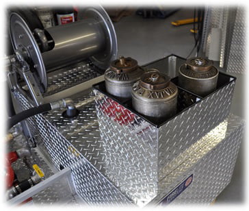 Drip Torch Holder For Fire Fighting Skid Unit