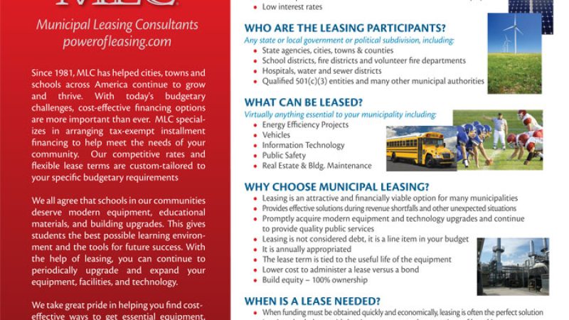 MLC brochure on leasing information.
