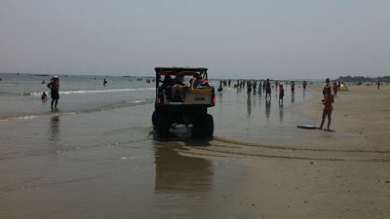 Ongoing beach rescue.