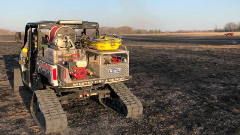 Brush Fire UTV unit after a fire.