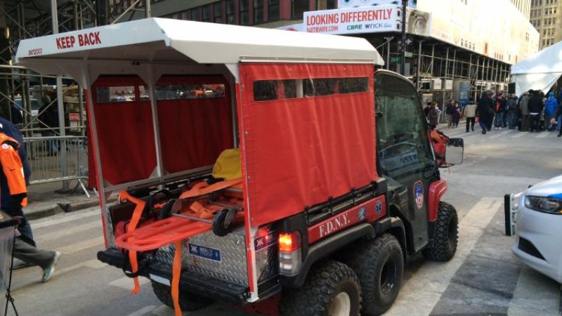 A fire skid unit for the FDNY on a UTV.