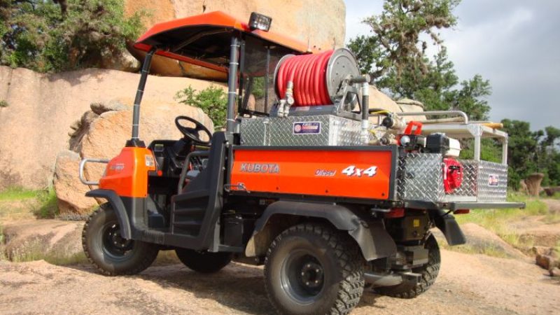 A UTV With A Skid Prepared To Fight Fires In A Remote Region