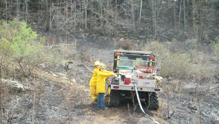 A Fire Truck Atv Ready To Fight Fire In A Remote Rural Location.