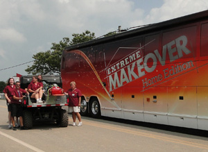 Extreme Makeover Home Edition Bus.